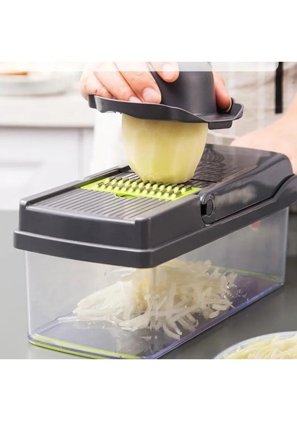 Gri Sebze Doğrayıcı Pro Gıda Doğrayıcı, Soğan Doğrayıcı Sebze Dilimleyici Kesici Dicer Öğütücü Rende Küp Çok Fonksiyonlu Interc ile (Yurt Dışından) indirimleri