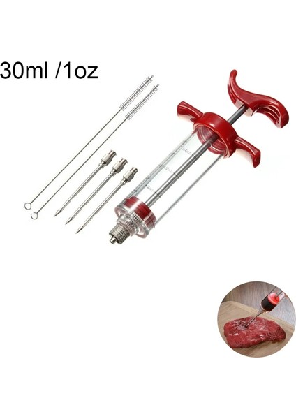 6 Iğne Gıda Sınıfı Pp Paslanmaz Çelik Iğneler Baharat Şırınga Seti Barbekü Et Lezzet Enjektör Kithen Sos Marinade Şırınga Aksesuarı (Yurt Dışından) fırsatları