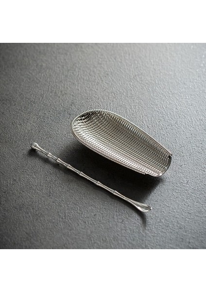 Gümüş Gongfu Çay Kaşığı Çay Kürek Seti El Dövülmüş Ton Caddy Kaşık Çay Faraş Çay Tutucu Çay Toplama Çay Töreni Eşyaları (Yurt Dışından) fırsatları