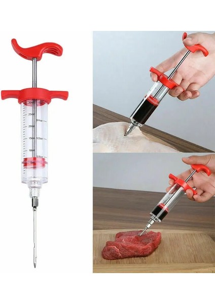 Siyah Gıda Sınıfı Pp Paslanmaz Çelik Iğneler Baharat Şırınga Seti Barbekü Et Lezzet Enjektör Mutfak Sos Marinade Şırınga Aksesuarı (Yurt Dışından) modelleri