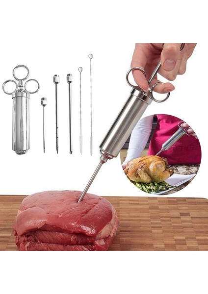 A2 Et Turşusu Enjektörü Paslanmaz Çelik Gıda Sınıfı Izgara Hindi Barbekü Baharat Sosu Lezzet Iğnesi Mutfak Pişirme Şırınga Makinesi (Yurt Dışından) modelleri