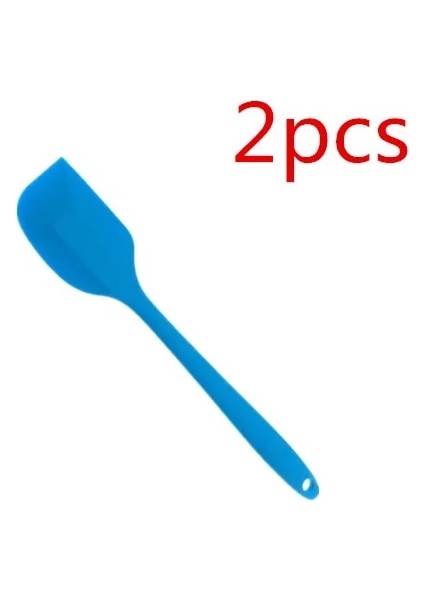 Mavi 2 Adet Mutfak Silikon Krem Tereyağı Kek Spatula Karıştırma Hamur Kazıyıcı Fırça Tereyağı Mikser Kek Fırçaları Pişirme Mutfak Gereçleri (Yurt Dışından)