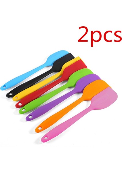 Mavi 2 Adet Mutfak Silikon Krem Tereyağı Kek Spatula Karıştırma Hamur Kazıyıcı Fırça Tereyağı Mikser Kek Fırçaları Pişirme Mutfak Gereçleri (Yurt Dışından)