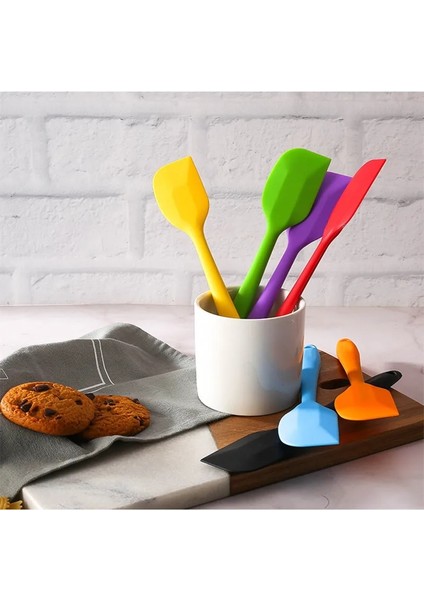 Mavi 2 Adet Mutfak Silikon Krem Tereyağı Kek Spatula Karıştırma Hamur Kazıyıcı Fırça Tereyağı Mikser Kek Fırçaları Pişirme Mutfak Gereçleri (Yurt Dışından)