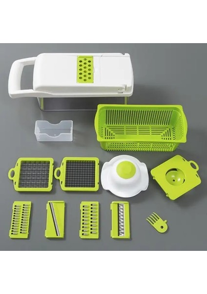 B 7 In 1 Gıda Sebze Salatası Meyve Soyucu Kesici Dilimleme Dicer Chopper Rende Patates Kesme Cihazı Sebze Kesici Mutfak Aletleri (Yurt Dışından)