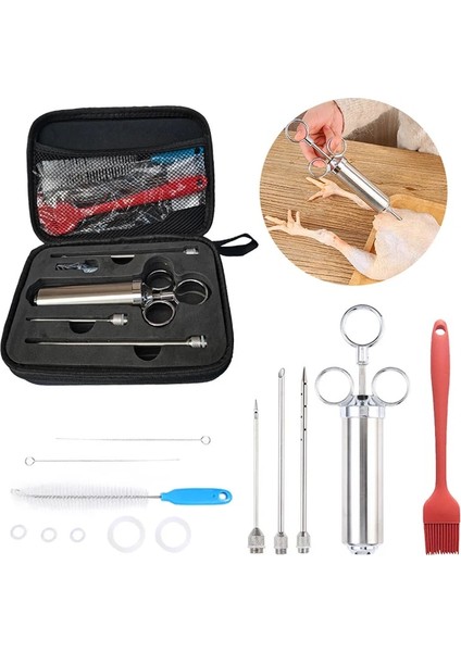 A2 Et Turşusu Enjektörü Paslanmaz Çelik Gıda Sınıfı Izgara Hindi Barbekü Baharat Sosu Lezzet Iğnesi Mutfak Pişirme Şırınga Makinesi (Yurt Dışından) indirimleri