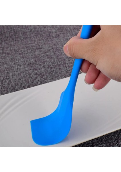 Yeşil Sıcak Dayanıklı Karışım Mutfak Evrensel Kazıyıcı Entegre Kolu Pişirme Kaşığı Blender Tereyağı Silikon Spatula Fırça Karıştırma Hamuru (Yurt Dışından)