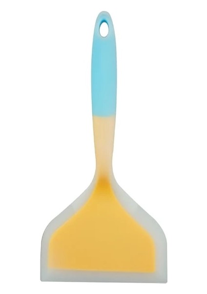 Mavi Sarı Silikon Mutfak Gereçleri Pişirme Gereçleri Spatula Sığır Eti Yumurta Mutfak Kazıyıcı Geniş Pizza Pişirme Araçları Kürek Yapışmaz Spatula (Yurt Dışından)