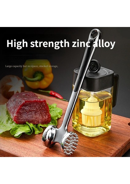 Kalınlaştırılmış Çift Taraflı Gevşek Et Çekiç, Biftek Çekiç, Ihale Et Iğnesi 304 Paslanmaz Çelik Çinko Alaşımı Vurma ve Parçalama Domuz Pirzolası (Yurt Dışından) modelleri