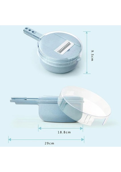 Pembe Çok Fonksiyonlu 8 In 1 Süzgeçli Mandoline Dilimleme Meyve Sebze Kesici Patates Soyucu Havuç Soğan Mutfak Aksesuarları Gadget (Yurt Dışından)