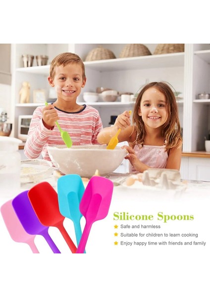 Yeşil 27 cm Uzun Evrensel Isıya Dayanıklı Entegre Kolu Silikon Kaşık Kazıyıcı Spatula Kek Dondurma Mutfak Aracı Gereçler Bakeware (Yurt Dışından) fırsatları