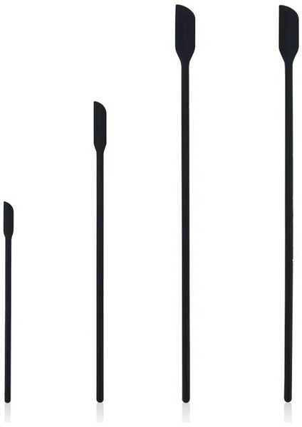 Siyah 4 Adet/takım Mutfak Eşyaları Aksesuarları Silikon Kazıyıcı Uzatılmış Reçel Spatula Kozmetik Şişe Spatula Meyve Sosu Kazıyıcı (Yurt Dışından)