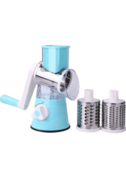 Mavi Manuel Sebze Kesici Dilimleme Mutfak Aksesuarları Çok Fonksiyonlu Yuvarlak Döndür Mandoline Dilimleyici Patates Peynir Mutfak Aletleri (Yurt Dışından)