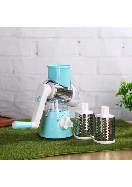 Mavi Manuel Sebze Kesici Dilimleme Mutfak Aksesuarları Çok Fonksiyonlu Yuvarlak Döndür Mandoline Dilimleyici Patates Peynir Mutfak Aletleri (Yurt Dışından) indirimleri