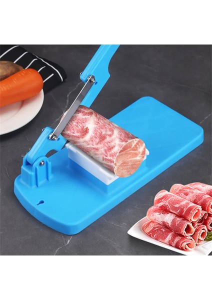 Turuncu Çok Fonksiyonlu Masa Dilimleme Dondurulmuş Et Kesme Makinesi Sığır Otu Koyun Eti Rulo Kesici Et Dilimleme Sebze Kesici Mutfak Aletleri (Yurt Dışından)