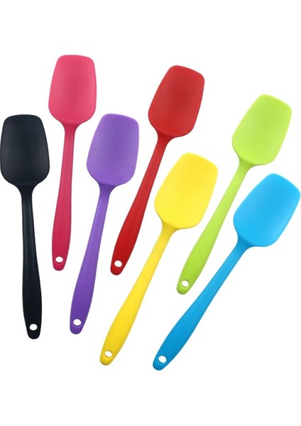 Kırmızı 2 Adet Mutfak Silikon Krem Tereyağı Kek Spatula Karıştırma Meyilli Kazıyıcı Fırça Tereyağı Mikser Kek Fırçaları Pişirme Aracı Mutfak (Yurt Dışından)