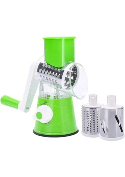 Yeşil Sebze Rende Dilimleyici Manuel Mutfak Rende Sebze Doğrayıcı Yuvarlak Mandolin Kesici Patates Spiralizer 3 In 1 Ev Aletleri (Yurt Dışından)