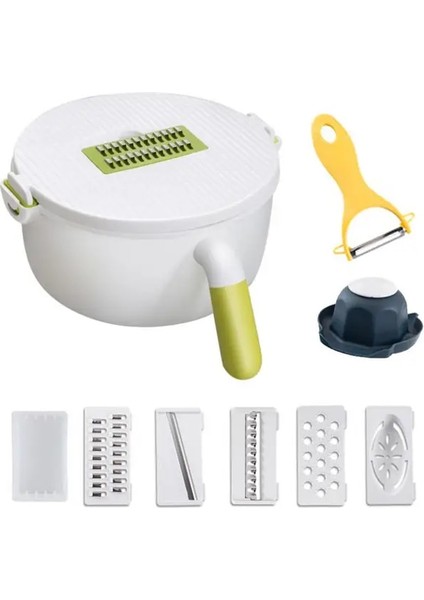 Yeşil Beyaz 1 Takım Sebze Doğrayıcı Ince Işçilik Pp Emek Tasarrufu Sağlayan Yumurta Ayırıcı Sebze Dilimleme Sebze Dilimleme Pişirme Için (Yurt Dışından)