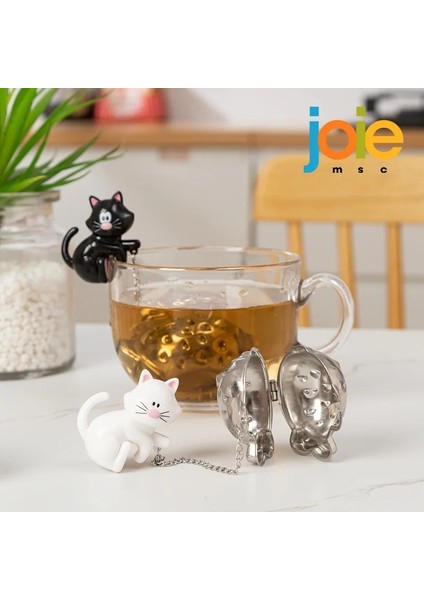 Kedi Beyaz Joıe Çay Demlik Yaratıcı Güvenlik Çay Poşeti Filtre Kedi Şekli Çaydanlık Bardak Için Sevimli Çay Süzgeci Sevimli Insanlar Şekli Gıda Sınıfı (Yurt Dışından)