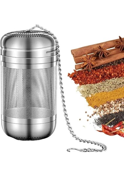 Gri Çay Demlik Paslanmaz Çelik Çay Topu Süzgeç Demlikler Pişirme Için Baharat Demlik Paslanmaz Çelik Çay Demlik Ekstra Ince Örgü Çay (Yurt Dışından)