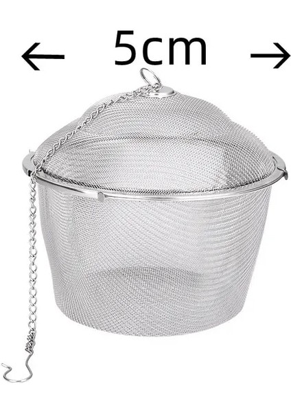 5 cm Moonbıffy Çorba Baharat Topu Çay Süzgeci Demlikler Sepet Şekilli Paslanmaz Çelik Lezzet Çantası Güveç Tat Halojen Kutu Çanta (Yurt Dışından)