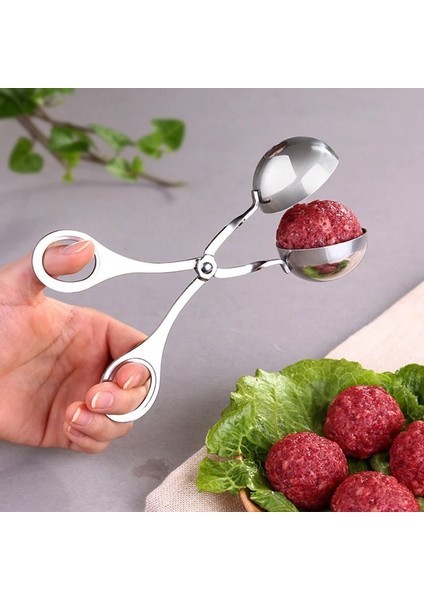 Kafes Paslanmaz Çelik Doldurulmuş Köfte Klip Makinesi Dıy Balık Topu Pirinç Topu Yapma Kalıp Aracı Yapışmaz Sığır Köfte Kaşığı Mutfak Gereçleri (Yurt Dışından) fiyatları