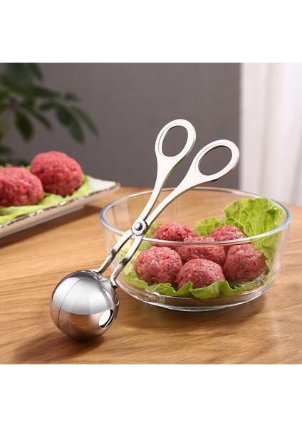 Kafes Paslanmaz Çelik Doldurulmuş Köfte Klip Makinesi Dıy Balık Topu Pirinç Topu Yapma Kalıp Aracı Yapışmaz Sığır Köfte Kaşığı Mutfak Gereçleri (Yurt Dışından) modelleri