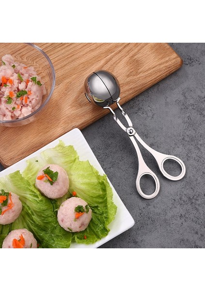 Kafes Paslanmaz Çelik Doldurulmuş Köfte Klip Makinesi Dıy Balık Topu Pirinç Topu Yapma Kalıp Aracı Yapışmaz Sığır Köfte Kaşığı Mutfak Gereçleri (Yurt Dışından) indirimleri