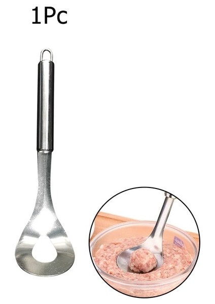 Sıkıştırılmış Top Kaşık Yapışmaz Köfte Makinesi Köfte Klipsi Pirinç Topu Kaşık Paslanmaz Çelik Balık Topu Hızlı Form Yapımı Kalıp Mutfak Pişirme Aletleri (Yurt Dışından)