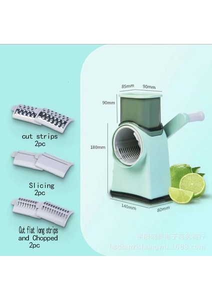 E Sebze Kesici Hızlı Dilimleme ve Parçalama Mutfak Aletleri Sarımsak Presi Patates Dilimleyici Çok Fonksiyonlu El Krank Rendesi (Yurt Dışından)