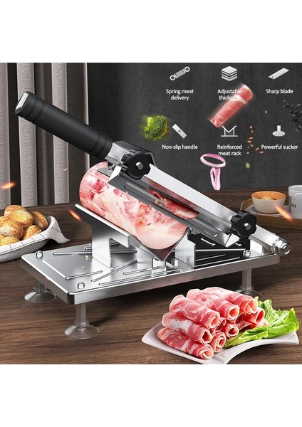 Parça Dilimleme Manuel Soğuk Et Sebze Dilimleme Mutfak Aksesuarları Paslanmaz Çelik Gıda Kesici Dilimleme Makinesi Cocina Овощерезка Терка (Yurt Dışından)