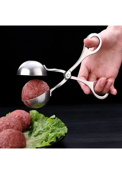 Küçük-3.5 cm 1 Pc Paslanmaz Çelik Köfte Klipleri Köfte Makinesi Aracı Yapışmaz Doldurulmuş Köfte Balık Topu Pirinç Topu Yapma Kalıp Mutfak Aletleri (Yurt Dışından) fırsatları