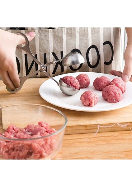 Küçük 1 Adet Yeni Köfte Makinesi Aracı Klip Acemi Yapışmaz Doldurulmuş Et Topu Kaşık Şekillendirici Pişirme Kepçe Paslanmaz Çelik Mutfak Aksesuarları (Yurt Dışından) indirimleri