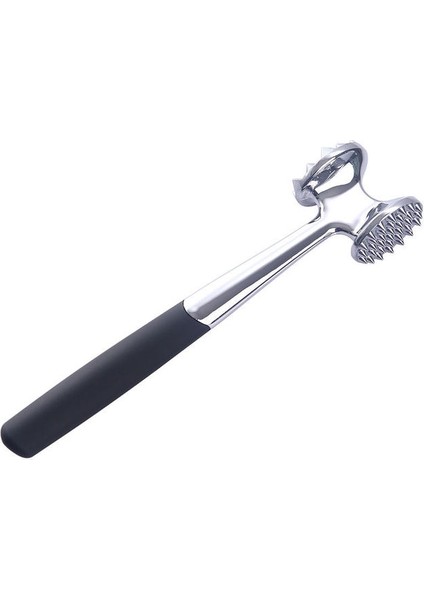 Gümüş - Siyah Katı Gevşek Et Çekiç Ev Kırık Kas Gevşek Et Iğnesi Mutfak Çekiç Et Çekiç Biftek Domuz Pirzolası Tavuk Steakhammer (Yurt Dışından)