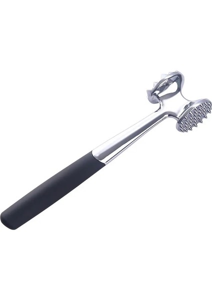 Gümüş - Siyah Katı Gevşek Et Çekiç Ev Kırık Kas Gevşek Et Iğnesi Mutfak Çekiç Et Çekiç Biftek Domuz Pirzolası Tavuk Steakhammer (Yurt Dışından)