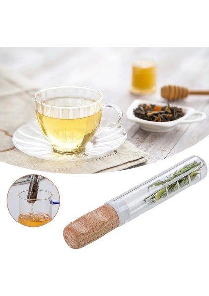 Kırmızı Cam Çay Demlik Tüpü Çay Süzgeci Gevşek Yaprak Çay Yeniden Kullanılabilir Mini Şeffaf Cam Demlik Cam Şişe Çay Demleme Süzgeci (Yurt Dışından) fırsatları