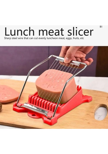 Yeşil Paslanmaz Çelik 10 Tel Öğle Yemeği Et Dilimleme Çok Amaçlı Yiyecek Dilimleyici Öğle Yemeği Et Kesici Jambon Spam Peynir Dilimleme Mutfak Aletleri (Yurt Dışından) fiyatları