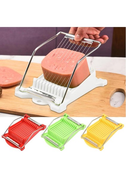 Yeşil Paslanmaz Çelik 10 Tel Öğle Yemeği Et Dilimleme Çok Amaçlı Yiyecek Dilimleyici Öğle Yemeği Et Kesici Jambon Spam Peynir Dilimleme Mutfak Aletleri (Yurt Dışından) indirimleri