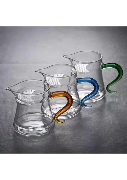 Şeffaf Yüksek Borosilikat Cam Adil Fincan Renk Saplı Fincan Filtre Bölmeli Büyük Kapasiteli Çay Dağıtıcı Çay Töreni Aksesuarları (Yurt Dışından) modelleri
