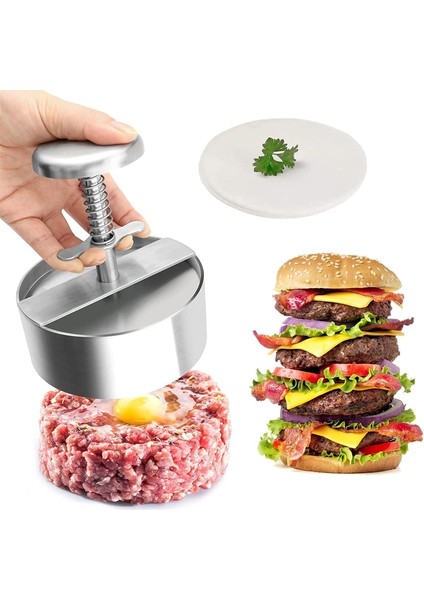 8.8 cm (3.5 Inç) Yuvarlak Hamburger Et Presi Ayarlanabilir Burger Patty Maker Yapışmaz Patty Yapma Kalıpları Izgara Kalbur Et Aracı Mutfak Aksesuarı (Yurt Dışından) fiyatları