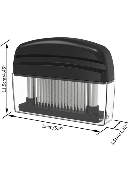 Sıyah 48 Bıçak Iğne Et Tenderizer Paslanmaz Çelik Bıçak Et Sığır Biftek Tokmak Et Tenderizer Çekiç Pounder Pişirme Araçları (Yurt Dışından)