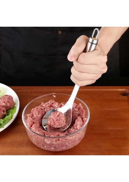 Maker Artı Kaşıkc Yaratıcı Yapışmaz Köfte Makinesi Kaşık Eliptik Sızıntı Deliği Mutfak Aletleri Köfte Kalıp Mutfak Aksesuarları (Yurt Dışından) indirimleri