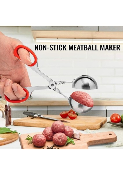 Açık Yeşil Köfte Makinesi Maşa Et Balya Makinesi Kepçe Paslanmaz Çelik Topu Makinesi Köfte Maşa Meyve Köfte Mutfak Aracı (Yurt Dışından) modelleri