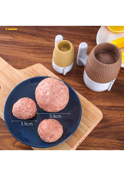 2 Adet/takım Köfte Makinesi Mutfak Balık Topu Pirinç Topu Yapma Kalıp Yapışmaz Diy Et Dolu Sandviç Köfte Şekillendirici Et Araçları (Yurt Dışından)