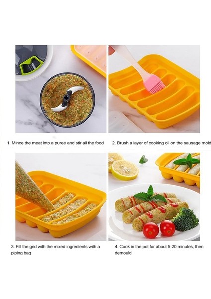 Yeşil 6 In 1 Dıy Sosis Yapma Kalıp Hot Dog El Yapımı Jambon Silikon Kalıp Sosis Makinesi Bebek Maması Makinesi Mutfak Alet Pişirme Araçları (Yurt Dışından) fırsatları