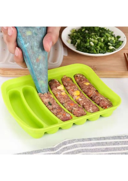Yeşil 6 In 1 Dıy Sosis Yapma Kalıp Hot Dog El Yapımı Jambon Silikon Kalıp Sosis Makinesi Bebek Maması Makinesi Mutfak Alet Pişirme Araçları (Yurt Dışından) indirimleri