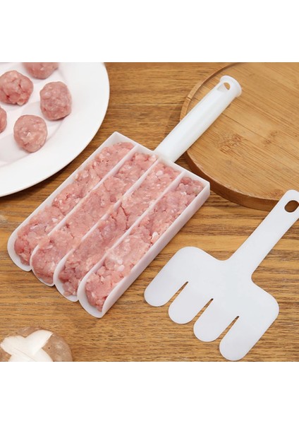 3 Satır 1 Takım Mutfak Aletleri Köfte Makinesi Pişirme Kızarmış Balık Sığır Eti Pirinç Topları Yapma Cihazı Sosis Makinesi Plastik Makine Seti Kalıp Kaşık (Yurt Dışından) modelleri