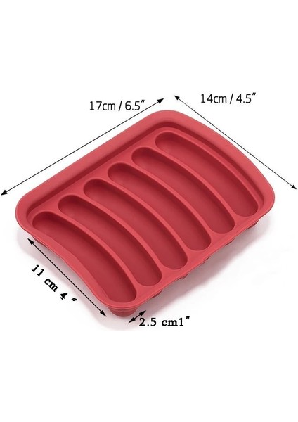 Mor Dıy Sosis Yapma Kalıp Silikon Burger Hot Dog Maker Kalıp 6 Kavite Patty Makineleri Pişirme Araçları Mutfak Alet Bulaşık Makinesinde Yıkanabilir (Yurt Dışından)