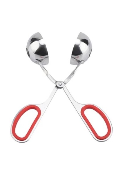 Kırmızı L Mutfak Köfte Makinesi Kaşık Paslanmaz Çelik Gıda Klipsi Köfte Makinesi Dıy Balık Yumurta Pirinç Yapımı Kalıp Gadget Gereçler Mutfak Aracı (Yurt Dışından)