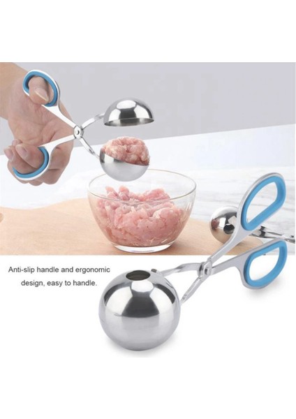Kırmızı L Mutfak Köfte Makinesi Kaşık Paslanmaz Çelik Gıda Klipsi Köfte Makinesi Dıy Balık Yumurta Pirinç Yapımı Kalıp Gadget Gereçler Mutfak Aracı (Yurt Dışından) fırsatları